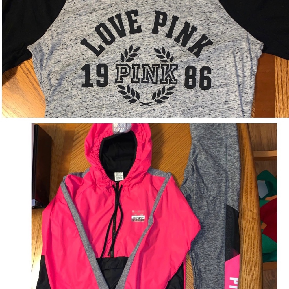 PINK Victoria’s Secret Windbreaker,Leggings,Shirt